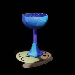 Dog coaster and cup / posavasos de perro y copa