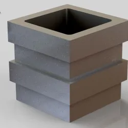 Elegant rectangular pot, Mold
