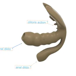 female wearable all day dildo especially made for woman girl vaginal anal play plug butt stretcher fwd-02A 3d print flex or silicone