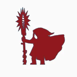 Heavy Cloak Mage With Big Staff