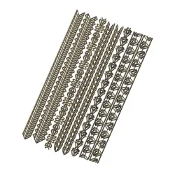 Henna inspired perforated strips with patterns 3D print model