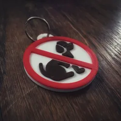 Keychain with ban on dogs