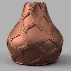 Knotted rope vase