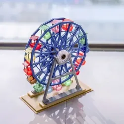 Large, colorful rotating wheel