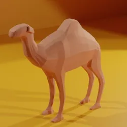 Low poly camel