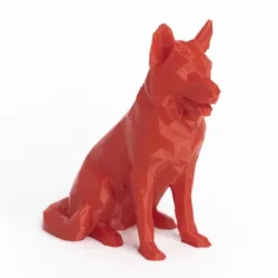 Low poly dog german shepherd