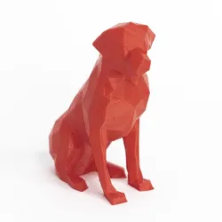low poly dog labrador