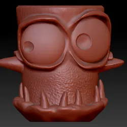 Monster pot 2 stl for 3D printing 3D print model
