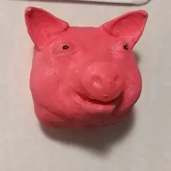 Pig head Fridge Magnet or Keychain