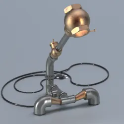 Pipe fitting lamp