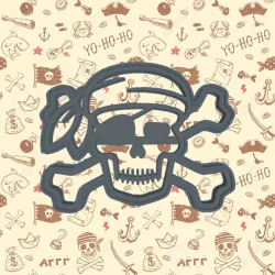 PIRATE SKULL COOKIE CUTTER