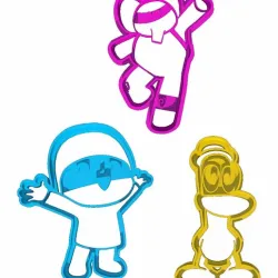 POCOYO- ELLY- DUCK- COOKIECUTTER- CUTTER X 3
