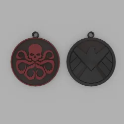 Shield and Hydra Logo Keychain