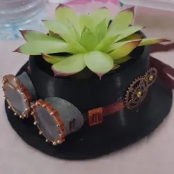 steampunk flowerpot