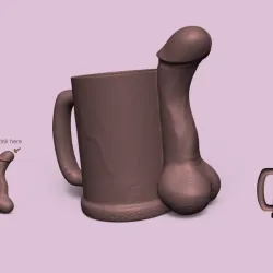 STRAW DICK MUG - FUNNY CUP