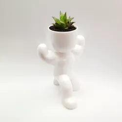 Strong Man Planter Digital STL File - 3D Printable Muscle Man Planter for Home Decor, Succulents, and Small Plants