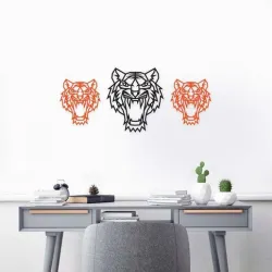 Tiger Head Wall Decoration Sticker 3D Art