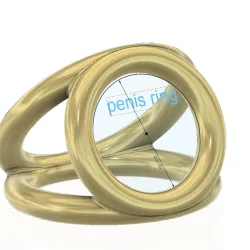 Triple Cock and Ball Ring - Scrotum ring cage - interlock rpb-01 3d print cnc