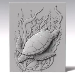 Turtle bas-relief CNC