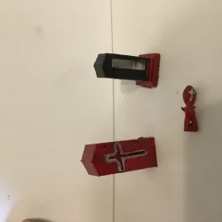 voodoo coffin with 2-face doll