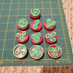 10 Celtic Style Stamps for Clay or Play-Doh etc..