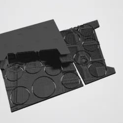 40K INDUSTRIAL BASES - TABLEWAR MAGNETIC TRAY INSERT WITH BASES (10 X 32MM + 1 X 40MM RIGHT TRAY)