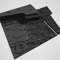 40k industrial bases - tablewar magnetic tray insert with bases (10 x 32mm middle tray)