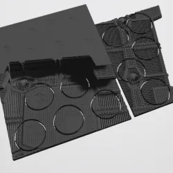 40K INDUSTRIAL BASES - TABLEWAR MAGNETIC TRAY INSERT WITH BASES (10 X 32MM Right TRAY)
