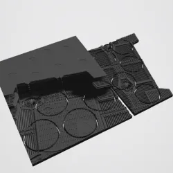 40K INDUSTRIAL BASES - TABLEWAR MAGNETIC TRAY INSERT WITH BASES (5 X 32MM and 4 x 40mm RIGHT TRAY)
