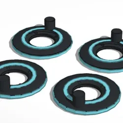 5mm Tron ID Discs - Deluxe Class Transformers Scaled