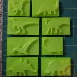 8 Dinosaur Stamps for Clay or Play-Doh etc..