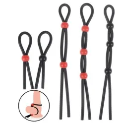 Adjustable cock ring rope, adult men's intimate toys silicone for delay ejaculation cock scrotum ring Male durable Cockring. for delayed ejaculation, long cock, adult game, BDSM bondage