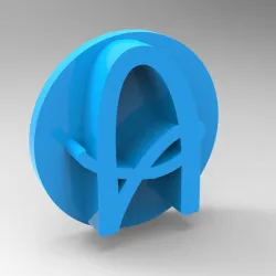 Alphabet stamp plus fondant cutter for letter A ready for 3D printing