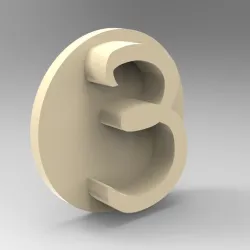 Alphabet stamp plus fondant cutter for letter E ready for 3D printing