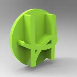 Alphabet stamp plus fondant cutter for letter H ready for 3D printing