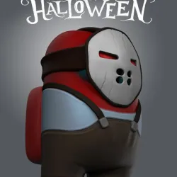 Among us Halloween Jason mask
