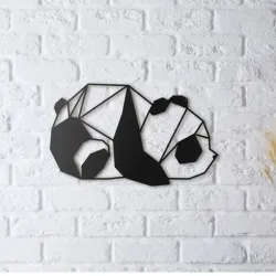 baby panda bear - geometric animal ---key ring baby panda bear - geometric animal