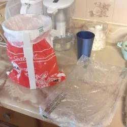 Bag holder for small bags (produce, milk, bread, etc)