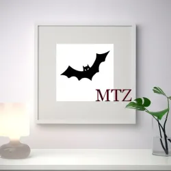 BAT WALL SCULPTURE 2D