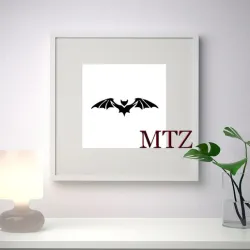 BAT WALL SCULPTURE 2D