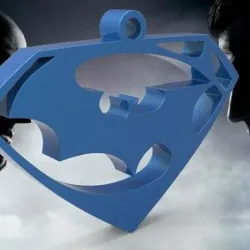batman vs superman keychain/earings