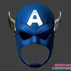 Captain America Helmet - Marvel Cosplay Mask - Halloween Costume