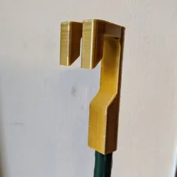 Ceiling fan chain puller, mounts on garden stake or Swiffer pole.