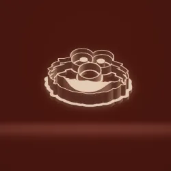 cookie cutter stamp muppet cookie monster