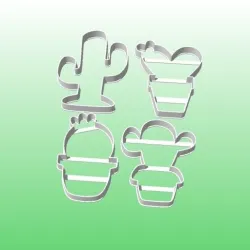 cookie cutters cactus cookies x4