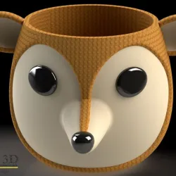 Cute fox Pot