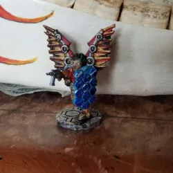 Cyberfemme Valkyrie With Machine Pistol and Energy Shield