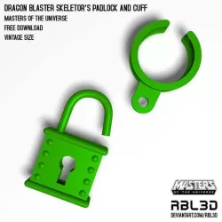 Dragon Blaster Skeletor’s padlock and cuff - Motu Vintage