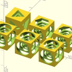 Drilled cube
