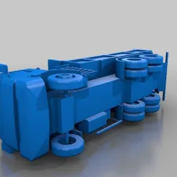 Dump truck with elevator crane